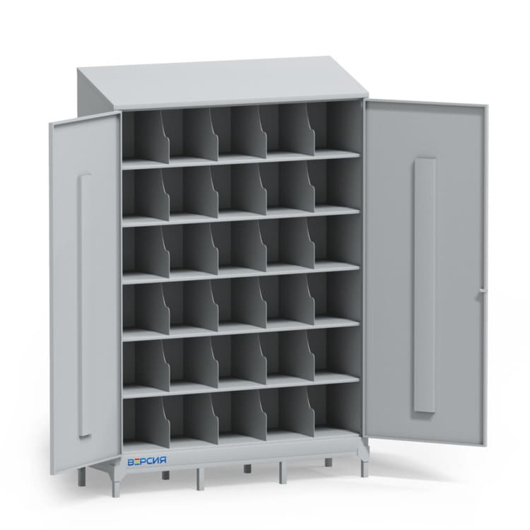 Металлический шкаф для противогазов ХПГ-30-1270 с дверьми, на ножках Металлический шкаф для противогазов ХПГ-30-1270 с дверьми, на ножках