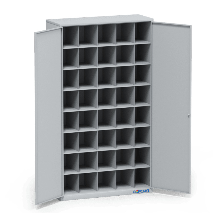 Шкаф с ячейками для обуви на 40 шт., с дверьми ОБ-40Д Шкаф с ячейками для обуви на 40 шт., с дверьми ОБ-40Д