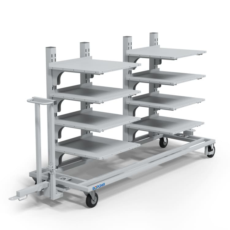 Тележка-стеллаж консольная - 8 полок Тележка-стеллаж консольная - 8 полок
