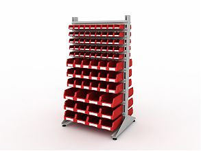 Стеллаж для пластиковых лотков SORTEX двухсторонний 1800x1000x800.06