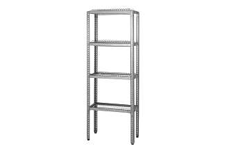 Стеллаж для сушки посуды ССПн - 1000x300x1600 Norma Inox (сетки "тарелки" - 4 шт.; без под.)