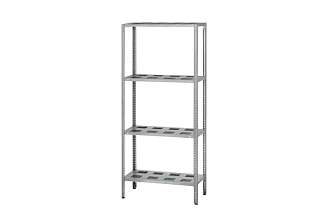Стеллаж полочный СПЛн - 1200x400x1600 Norma Inox (полка-решетка 4 шт.)