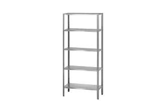 Стеллаж полочный СПЛп - 600x400x1800 Profi Inox (полка сплошная 5 шт.)