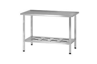 Стол производственный СПРп - 600x700x860 Profi Inox (полка-решетка)