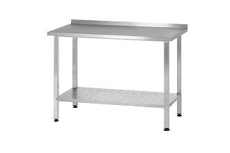 Стол производственный СПРп - 1000x700x860 Profi Inox, борт (полка перфорация)