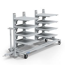 Тележка-стеллаж консольная - 8 полок Тележка-стеллаж консольная - 8 полок