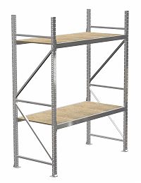 Стеллаж MS Pro 2500х2400х1000, 2 яруса, ДСП