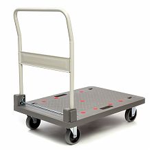 Тележка платформенная FW-250П 900х610 со складной ручкой, грузоподъемность 250 кг