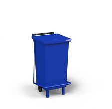 Контейнер для мусора металлический 120 л. с педалью Контейнер для мусора металлический 120 л. с педалью