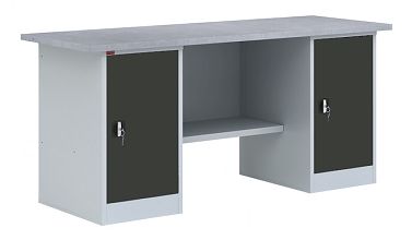 Верстак двухтумбовый (с двумя тумбами) - ВП 5 (Графит)