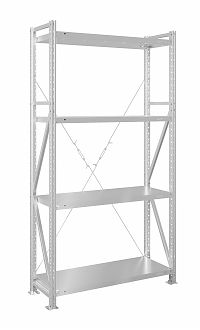 Стеллаж MS U 200x120x60/4 (Нагрузка на полку 300, сплошная)